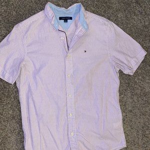 Tommy Hilfiger Purple Stripe Button Shirt